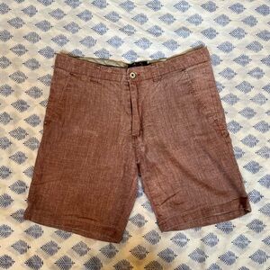 Men’s light reddish slim fit casual shorts